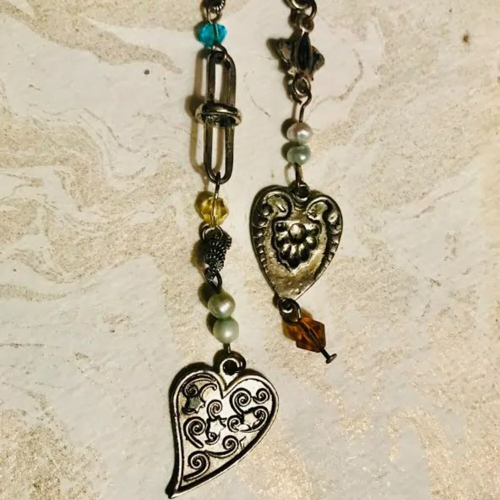 Two Pairs of Asymmetric Drop Statement Earrings for a price of one - Picture 4 of 5